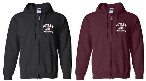 Embroidered Full Zip Hooded Sweatshirt (2color options)