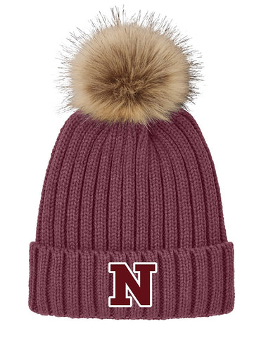 EMBROIDERED POM-POM HAT