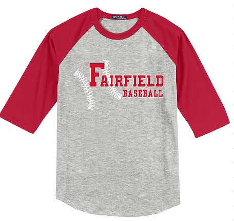 Fairfield Baseball Three-Quarter Raglan Sleeve Baseball Jersey