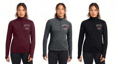 Ladies Performance 1/4 Zip Sweatshirt Embroidered