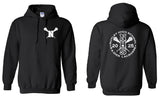 Hooded Sweatshirt W/Back Design (4 Color Options)