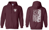 FOOTBALL Flag Design Hooded Sweatshirt