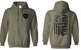FOOTBALL Flag Design Hooded Sweatshirt