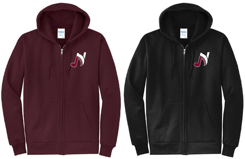 Full Zip Hoodie Embroidered Music N