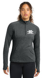 Ladies Performance 1/4 Zip Sweatshirt Embroidered