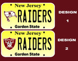 Raiders License Plate (choice of 2 designs)