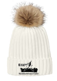 EMBROIDERED Furry POM-POM HAT
