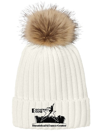 EMBROIDERED Furry POM-POM HAT