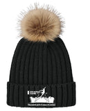 EMBROIDERED Furry POM-POM HAT