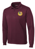 Flag Badge Performance Long Sleeve Polo Embroidered (4 color options)