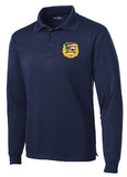 Flag Badge Performance Long Sleeve Polo Embroidered (4 color options)