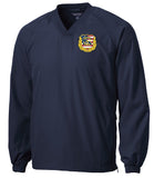 Flag Badge V-Neck Wind Shirt (2 color options)