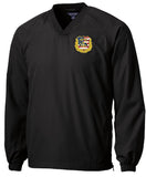 Flag Badge V-Neck Wind Shirt (2 color options)