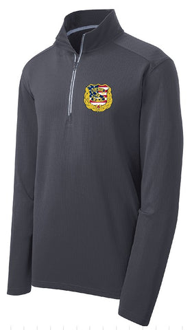 Flag Badge Embroidered Sport-Tek® Sport-Wick® Textured 1/4-Zip Pullover (3 color options)