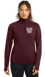 Ladies Performance 1/4 Zip Sweatshirt Embroidered