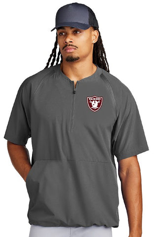 Embroidered Short Sleeve 1/2 Zip