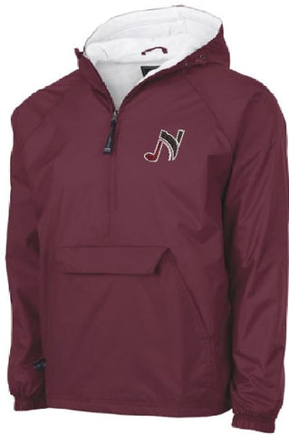 Embroidered Classic Solid Pullover Wind and Water Resistant