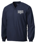 Embroidered V-Neck Raglan Wind Shirt (Choice of Logo)