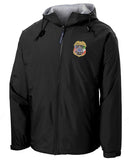 Embroidered Wind and Water Resistant Hooded Jacket (3 color options)