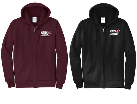 NHS Lacrosse Embroidered Full Zip Hoodie