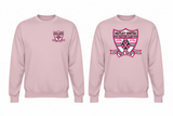 Gildan 18000 - Light Pink - Pink Logo