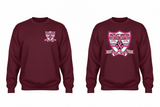 Gildan 18000 - Maroon - Pink Logo