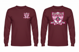 Gildan 5400 - Maroon - Pink Logo