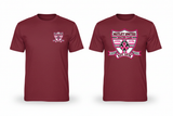Gildan 8000 - Maroon - Pink Logo
