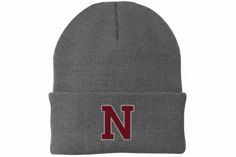 Grey Beanie - N Logo