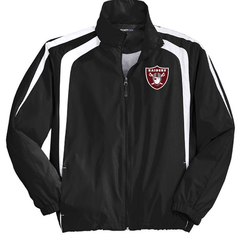 Embroidered Colorblock Raglan Jacket cf