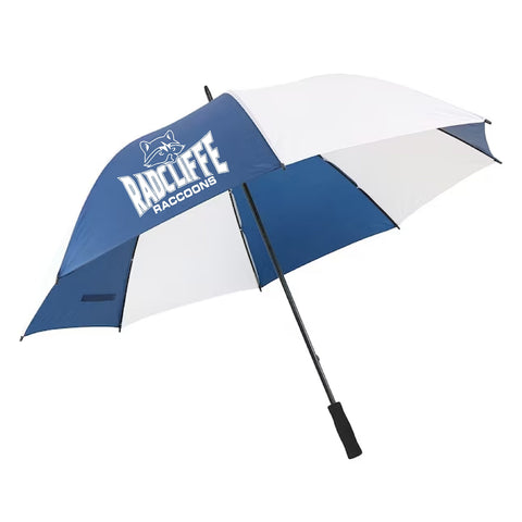 60 inch Radcliffe Racoons Golf Umbrella Blue and White Umbrella