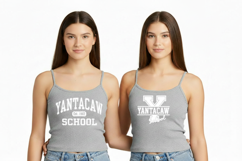 Yantacaw BC1012 Grey Tank All-White Y Logo