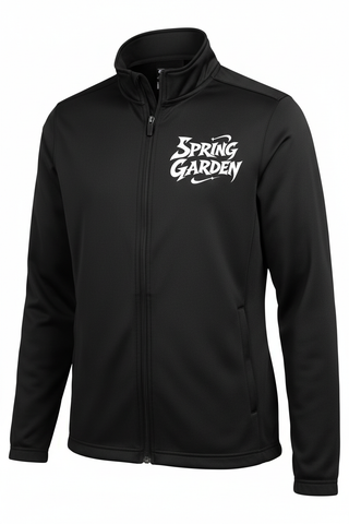 YST94 Black Jacket - White Spring Garden Logo