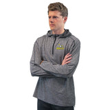 Pennant Hooded Quarter Zip. Embroidered