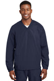 Sport-Tek® V-Neck Raglan Wind Shirt Embroidered Left Chest (3 Colors)