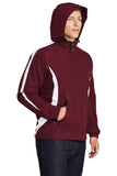 Sport-Tek® Colorblock Raglan Anorak Hooded Wind Shirt