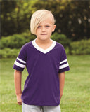 Augusta Sportswear - V-Neck Jersey with Striped Sleeves