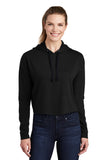 Sport-Tek ® Ladies PosiCharge ® Tri-Blend Wicking Fleece Crop Hooded Pullover