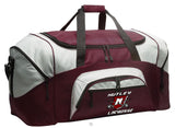 Lacrosse Embroidered Large Duffel Bag (optional embroidered name)
